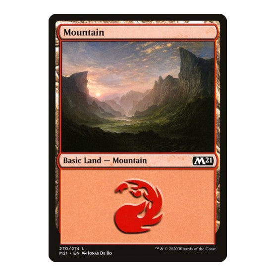 Mountain 270 (M21) #270 Land (Foil Lightly Played) Core Set 2021 Magic: The Gathering: 2020