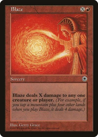 Blaze (POR) #118† Uncommon (Lightly Played) Portal Magic: 1997