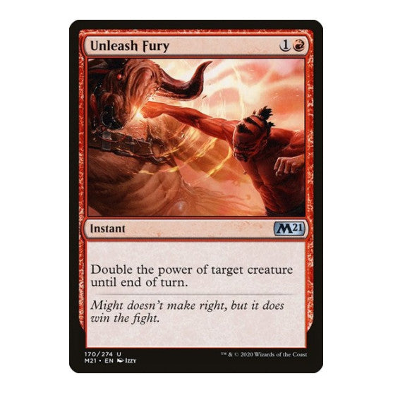 Unleash Fury (M21) #170 Uncommon (Lightly Played) Core Set 2021 Magic: The Gathering: 2020