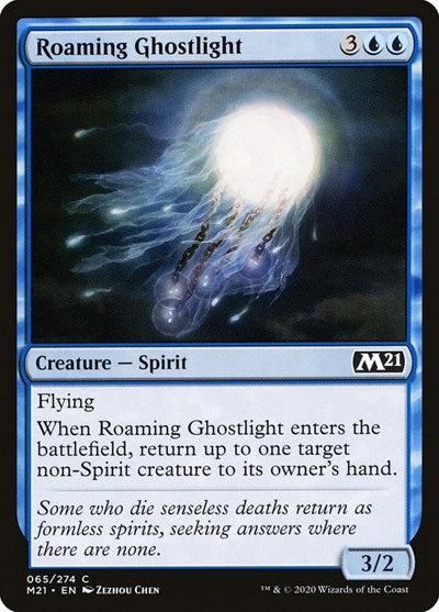 2020 Magic: Core Set 2021 (M21) - Roaming Ghostlight (#65, Common)