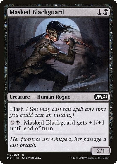 Masked Blackguard (M21) #113 Common (Moderately Played) Core Set 2021 Magic: The Gathering: 2020