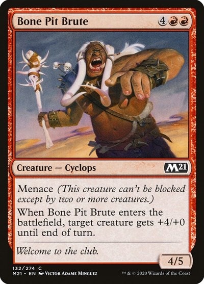 Bone Pit Brute (M21) #132 Common (Lightly Played) Core Set 2021 Magic: The Gathering: 2020