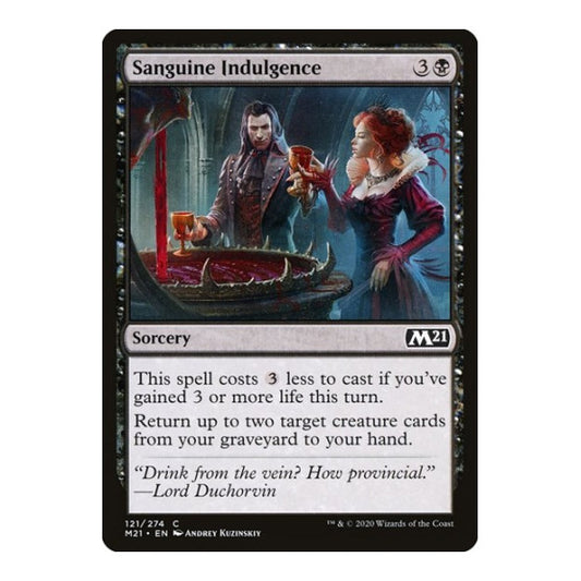 Sanguine Indulgence (M21) #121 Common (Lightly Played) Core Set 2021 Magic: The Gathering: 2020
