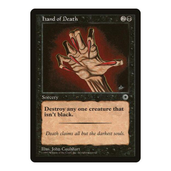 Hand of Death (POR) #96 Common (Lightly Played) Portal Magic: The Gathering: 1997