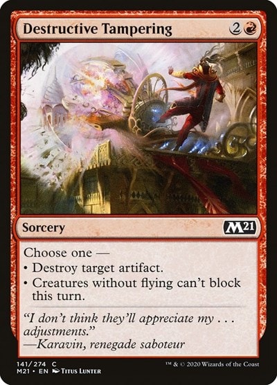 Destructive Tampering (M21) #141 Common (Lightly Played) Core Set 2021 Magic: The Gathering: 2020
