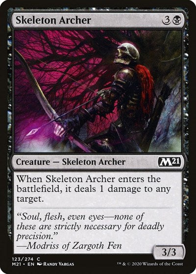 Skeleton Archer (M21) #123 Common (Lightly Played) Core Set 2021 Magic: The Gathering: 2020