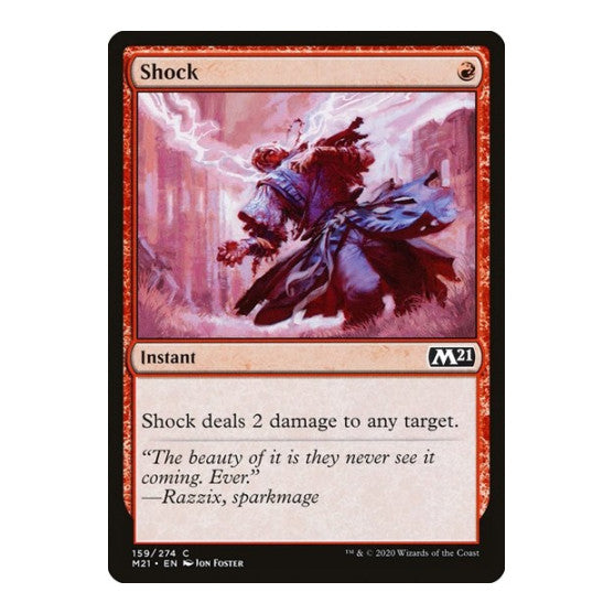 Shock (M21) #159 Common (Lightly Played) Core Set 2021 Magic: The Gathering: 2020