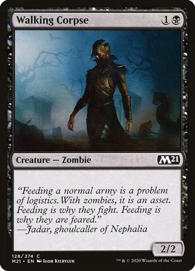 Walking Corpse (M21) #128 Common (Foil Lightly Played) Core Set 2021 Magic: The Gathering: 2020