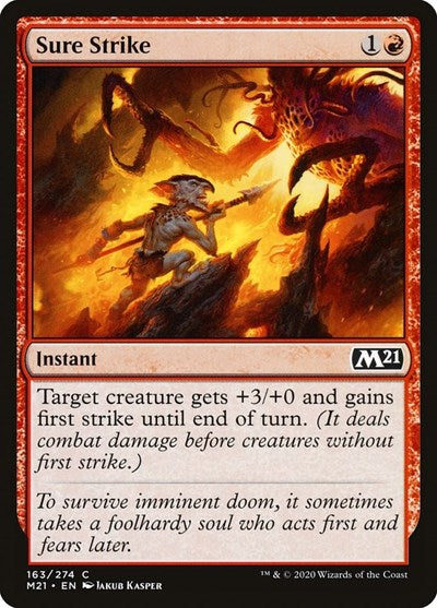 Sure Strike (M21) #163 Common (Foil Lightly Played) Core Set 2021 Magic: The Gathering: 2020