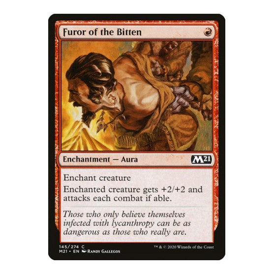 Furor of the Bitten (M21) #145 Common Core Set 2021 Magic: The Gathering: 2020
