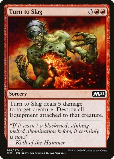 Turn to Slag (M21) #168 Common (Lightly Played) Core Set 2021 Magic: The Gathering: 2020