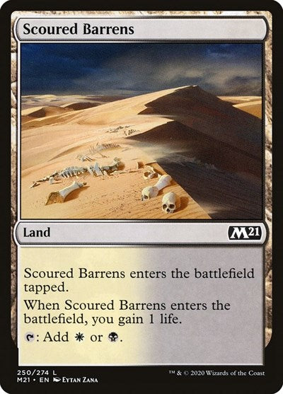 Scoured Barrens (M21) #250 Land (Lightly Played) Core Set 2021 Magic: The Gathering: 2020