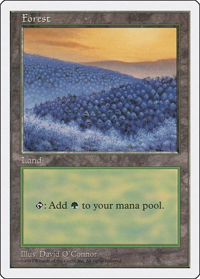 Forest 449 (5ED) #449 Land (Moderately Played) Fifth Edition Magic: The Gathering: 1997
