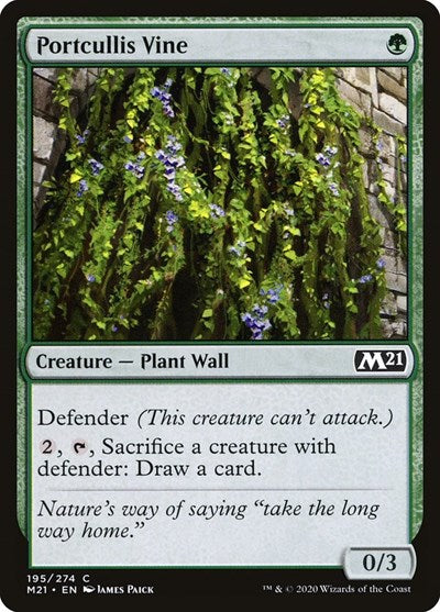Portcullis Vine (M21) #195 Common (Lightly Played) Core Set 2021 Magic: 2020