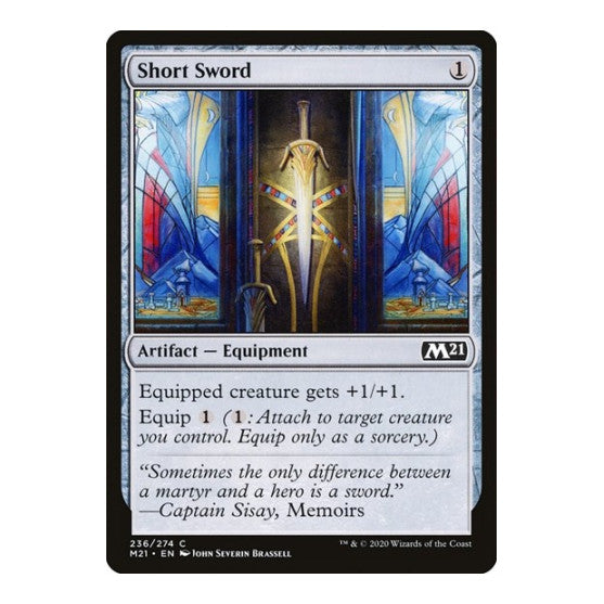 Short Sword (M21) #236 Common (Lightly Played) Core Set 2021 Magic: The Gathering: 2020
