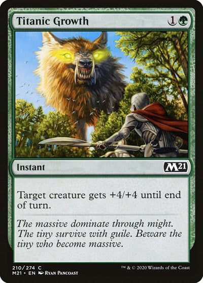 Titanic Growth (M21) #210 Common (Lightly Played) Core Set 2021 Magic: The Gathering: 2020