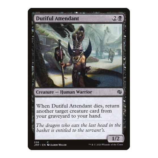 Dutiful Attendant (JMP) #226 Common (Lightly Played) Jumpstart Magic: The Gathering: 2020