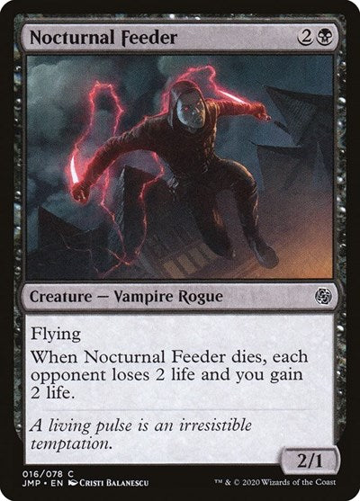 Nocturnal Feeder (JMP) #16 Common (Lightly Played) Jumpstart Magic: The Gathering: 2020