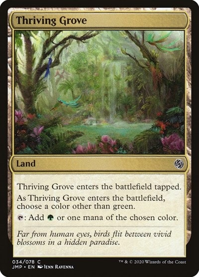 Thriving Grove (JMP) #34 Common (Lightly Played) Jumpstart Magic: The Gathering: 2020