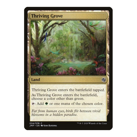 Thriving Grove (JMP) #34 Common (Lightly Played) Jumpstart Magic: The Gathering: 2020