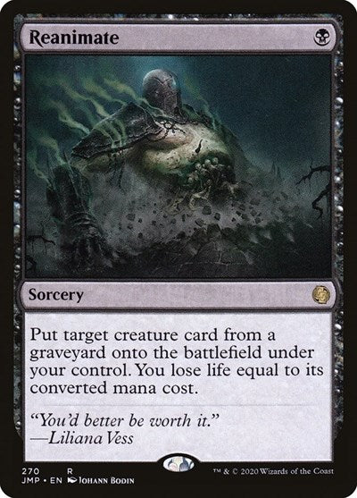 Reanimate (JMP) #270 Rare (Near Mint) Jumpstart Magic: The Gathering: 2020
