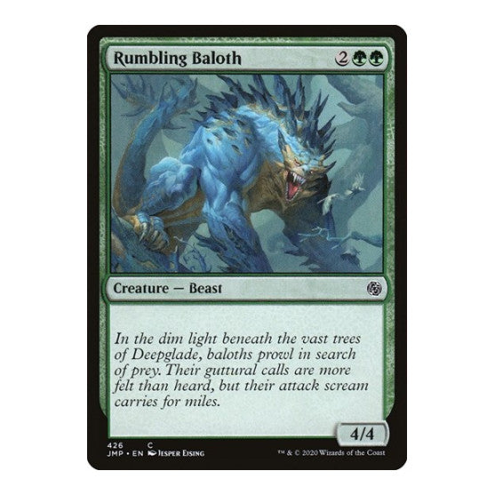 Rumbling Baloth (JMP) #426 Common (Lightly Played) Jumpstart Magic: The Gathering: 2020