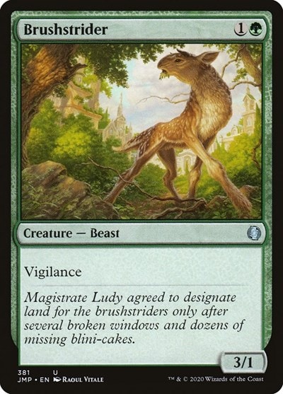 Brushstrider (JMP) #381 Uncommon (Lightly Played) Jumpstart Magic: The Gathering: 2020