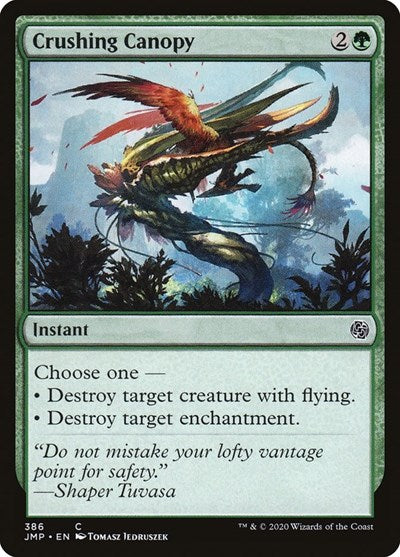 Crushing Canopy (JMP) #386 Common (Lightly Played) Jumpstart Magic: The Gathering: 2020