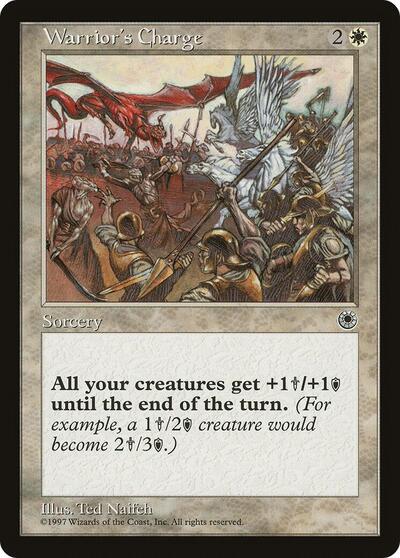 Warriors Charge (POR) #38† Common (Lightly Played) Portal Magic: The Gathering: 1997