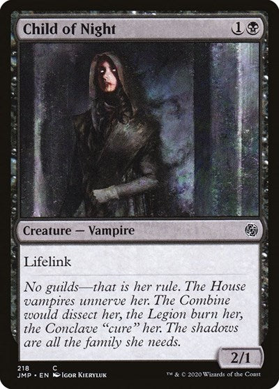 Child of Night (JMP) #218 Common (Lightly Played) Jumpstart Magic: The Gathering: 2020