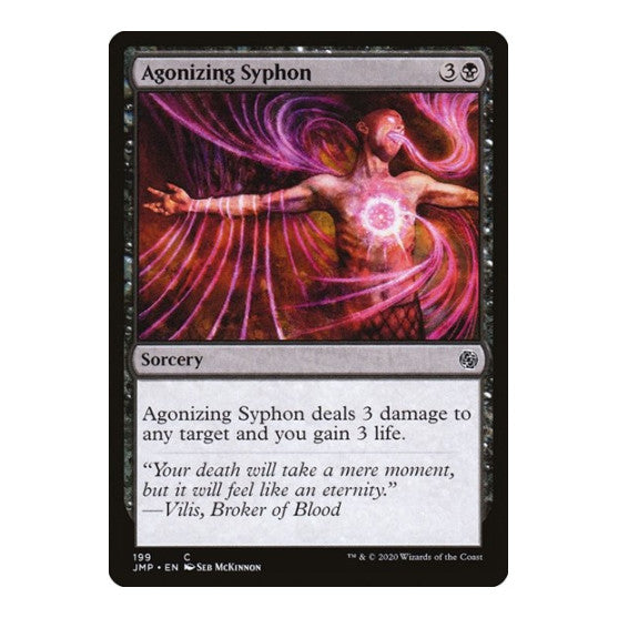 Agonizing Syphon (JMP) #199 Common (Lightly Played) Jumpstart Magic: The Gathering: 2020