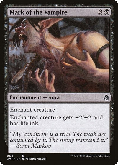 Mark of the Vampire (JMP) #254 Common (Lightly Played) Jumpstart Magic: The Gathering: 2020