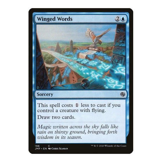 Winged Words (JMP) #196 Common (Lightly Played) Jumpstart Magic: The Gathering: 2020
