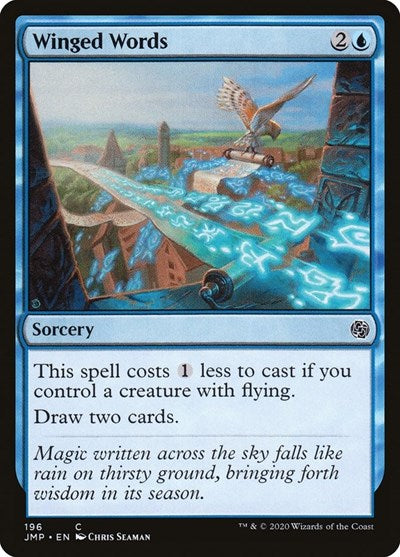 Winged Words (JMP) #196 Common (Lightly Played) Jumpstart Magic: The Gathering: 2020