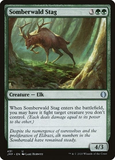 Somberwald Stag (JMP) #431 Uncommon (Lightly Played) Jumpstart Magic: The Gathering: 2020