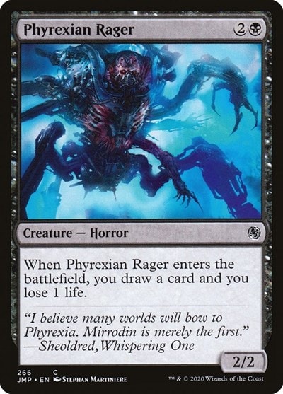 Phyrexian Rager (JMP) #266 Common (Lightly Played) Jumpstart Magic: The Gathering: 2020