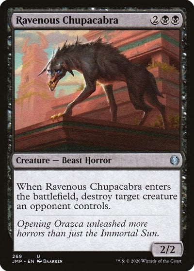 Ravenous Chupacabra (JMP) #269 Uncommon (Lightly Played) Jumpstart Magic: The Gathering: 2020