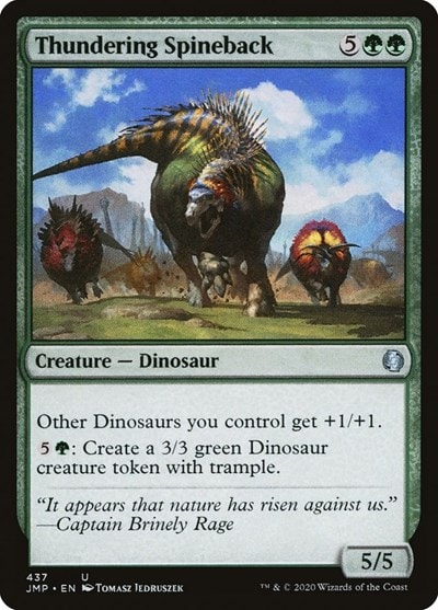 Thundering Spineback (JMP) #437 Uncommon (Lightly Played) Jumpstart Magic: The Gathering: 2020