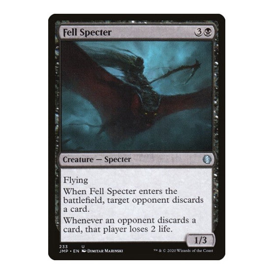 Fell Specter (JMP) #233 Uncommon (Near Mint) Jumpstart Magic: The Gathering: 2020