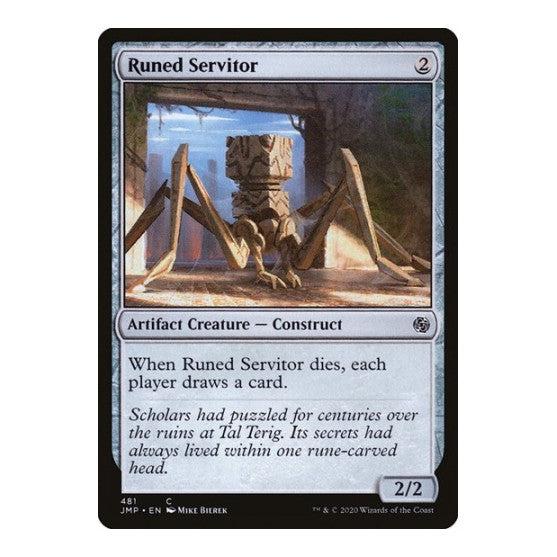 Runed Servitor (JMP) #481 Common (Lightly Played) Jumpstart Magic: The Gathering: 2020