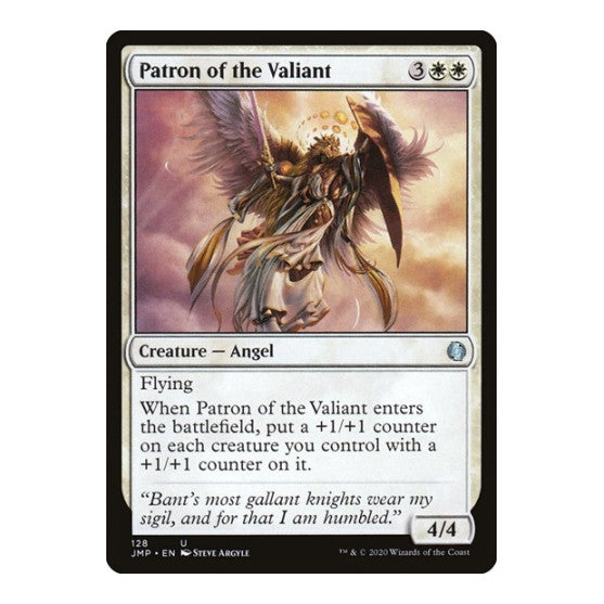 Patron of the Valiant (JMP) #128 Uncommon (Lightly Played) Jumpstart Magic: The Gathering: 2020