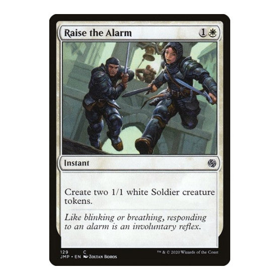 Raise the Alarm (JMP) #129 Common (Lightly Played) Jumpstart Magic: The Gathering: 2020