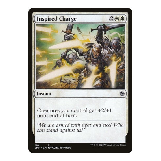 Inspired Charge (JMP) #110 Common (Lightly Played) Jumpstart Magic: The Gathering: 2020