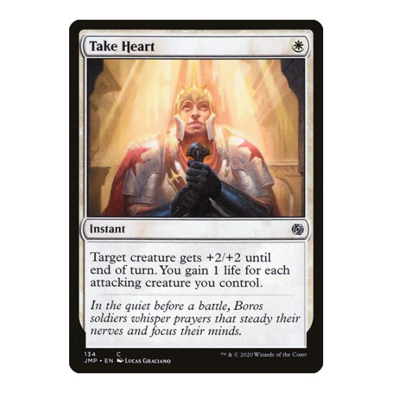 Take Heart (JMP) #134 Common (Lightly Played) Jumpstart Magic: The Gathering: 2020