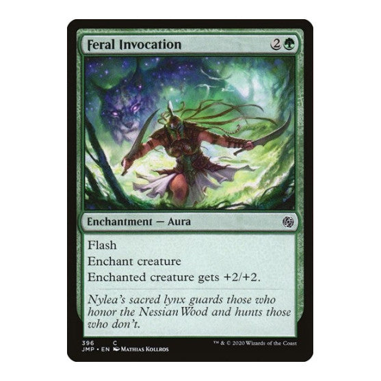 Feral Invocation (JMP) #396 Common (Lightly Played) Jumpstart Magic: The Gathering: 2020