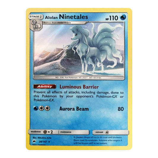 Alolan Ninetales - 28/147 (Water Web Holo) (MCAP) #028/147 Holo Rare (Holofoil Near Mint) Miscellaneous Cards & Products Pokemon: 2026