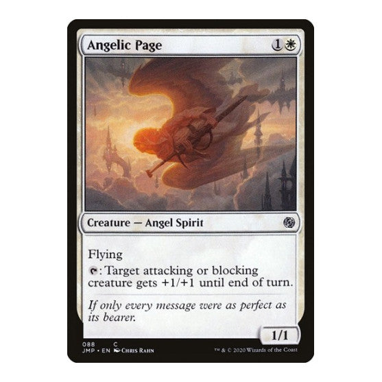 Angelic Page (JMP) #88 Common (Lightly Played) Jumpstart Magic: The Gathering: 2020