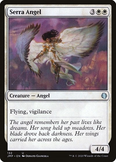 Serra Angel (JMP) #132 Uncommon (Lightly Played) Jumpstart Magic: The Gathering: 2020