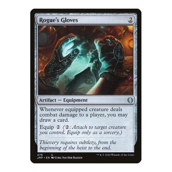 Rogue's Gloves (JMP) #479 Uncommon (Lightly Played) Jumpstart Magic: The Gathering: 2020