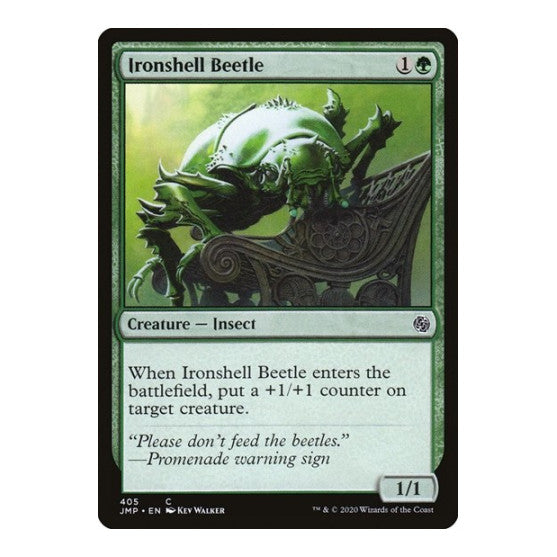 Ironshell Beetle (JMP) #405 Common (Lightly Played) Jumpstart Magic: The Gathering: 2020
